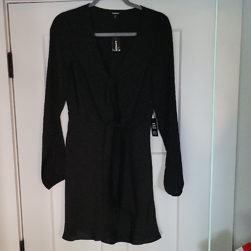 NWT Express Black Long Sleeve Dress